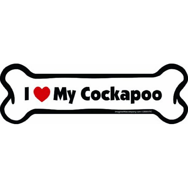 I Love My Cockapoo 2-Inch by 7-Inch Imagine This Bone Car Magnet I Love My Cockapoo 2-Inch by 7-Inch Imagine This Bone Car Magnet